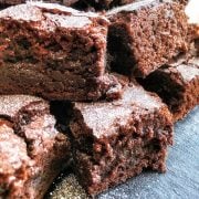 stack of spinach brownies