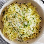 bowl of garlic butter spaghetti squash