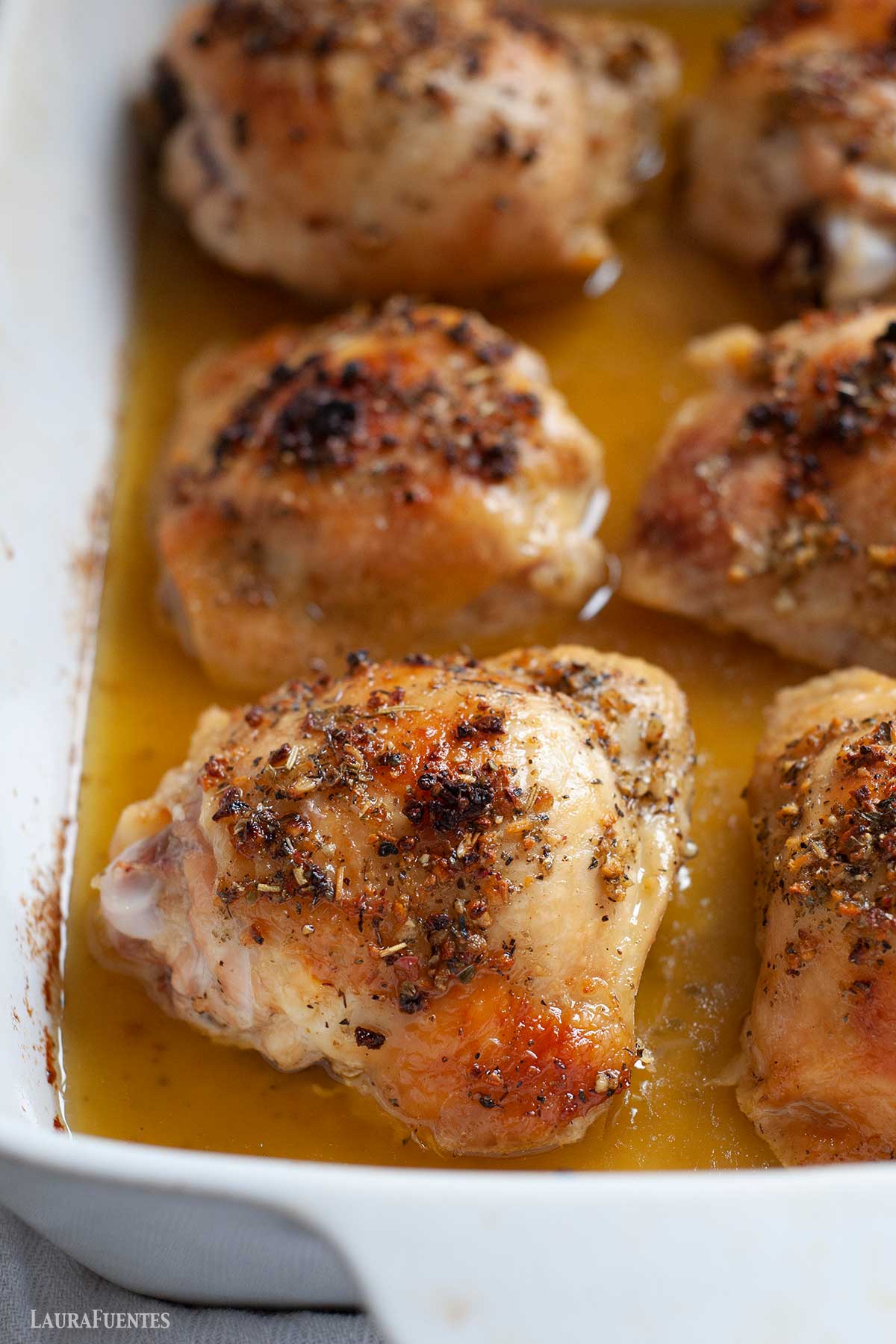 Perfect Oven Baked Chicken Thighs | Laura Fuentes