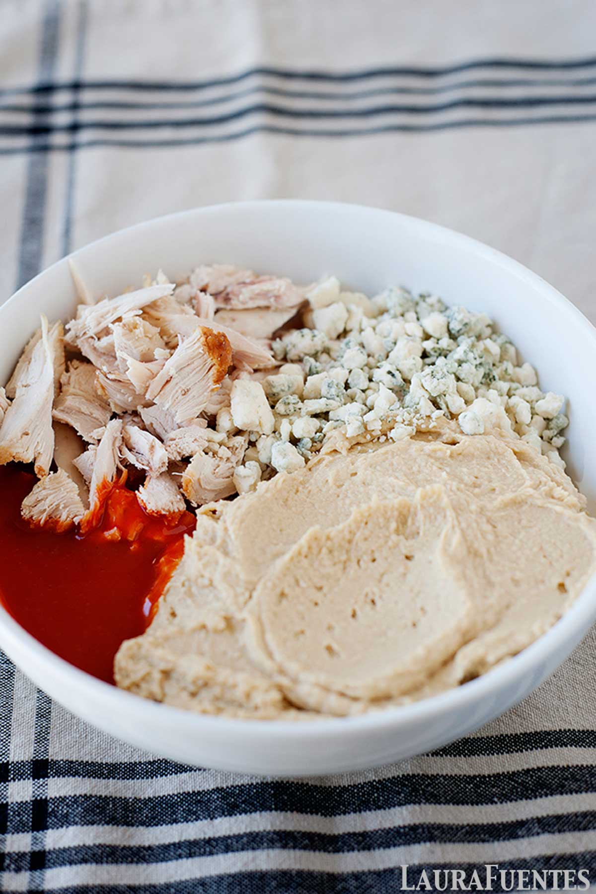 Healthy Buffalo Chicken Dip with Hummus Laura Fuentes