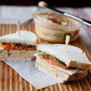 hummus vegetable sandwich