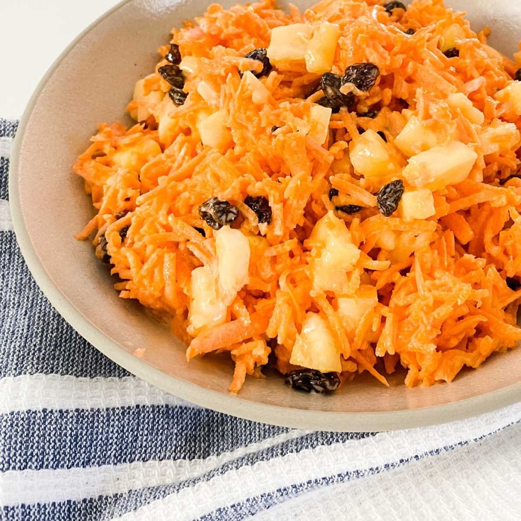 Carrot Raisin Salad with Pineapple (Healthy ChickfilA Copycat)