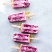 five greek yogurt berry popsicles