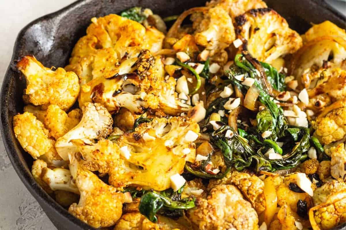 roasted curried cauliflower
