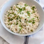 a bowl of Seasoned Cauliflower Rice