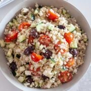 large bowl of Mediterranean Cauliflower Rice