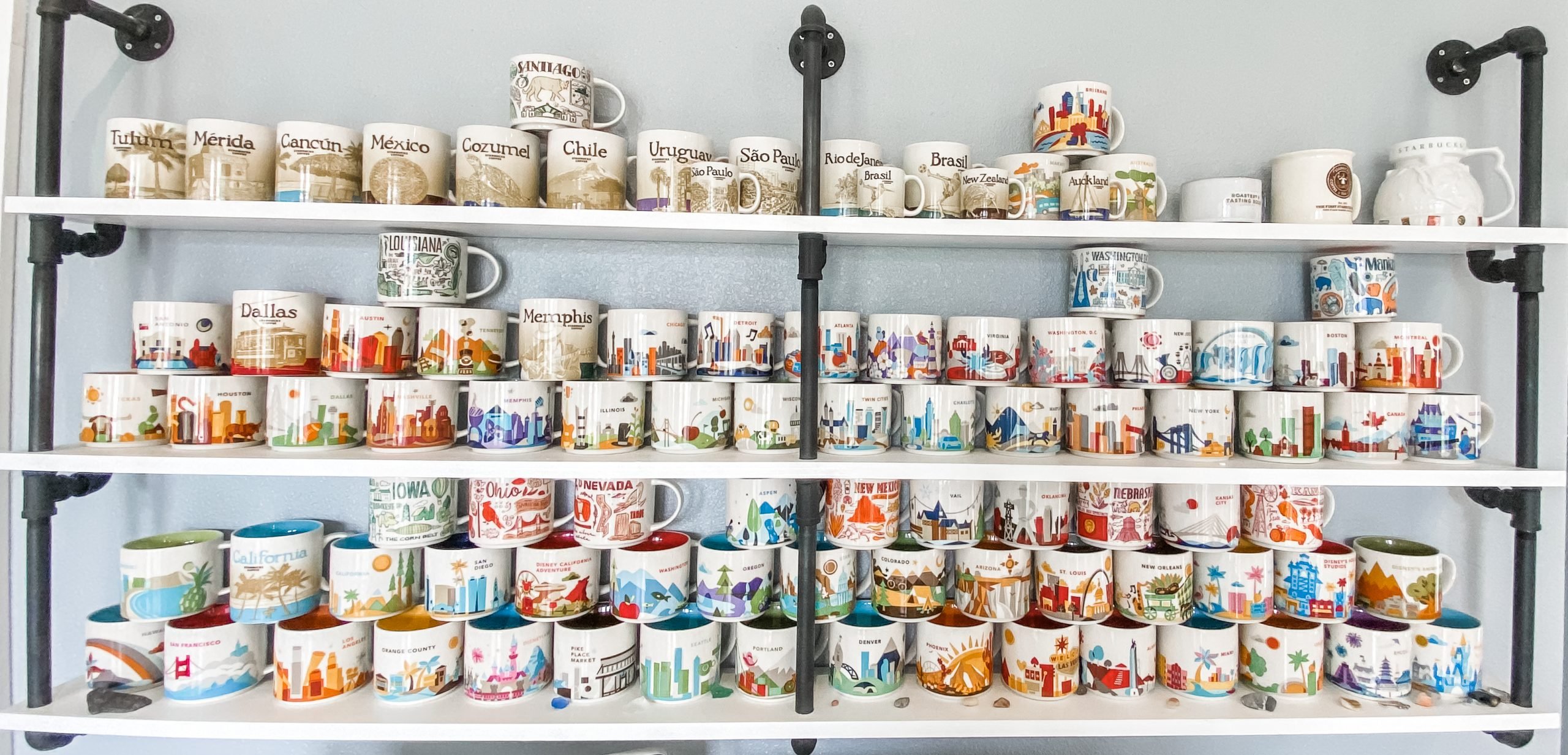 starbucks coffee mugs owned by Laura Fuentes