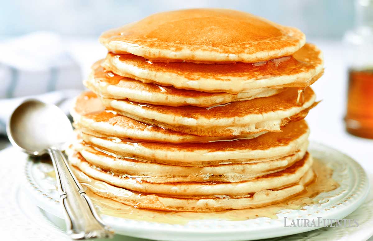 stack of rice flour pancakes on a plate