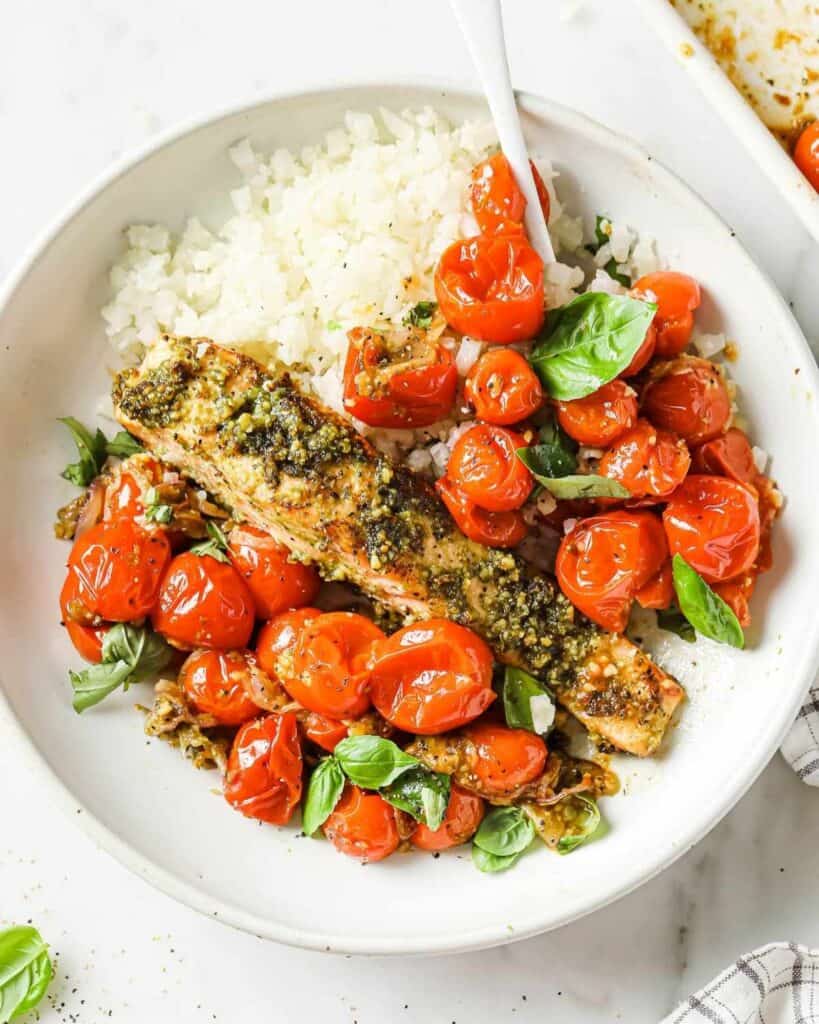 Post Rigor Salmon Pesto Salmon with Rice (Easy & Complete Meal)