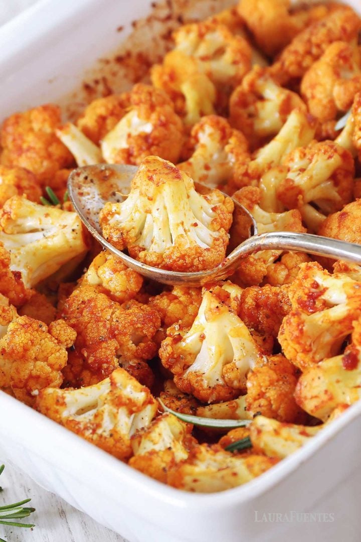 Easy & Healthy Spicy Roasted Cauliflower Laura Fuentes