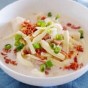 baked potato soup in a bowl