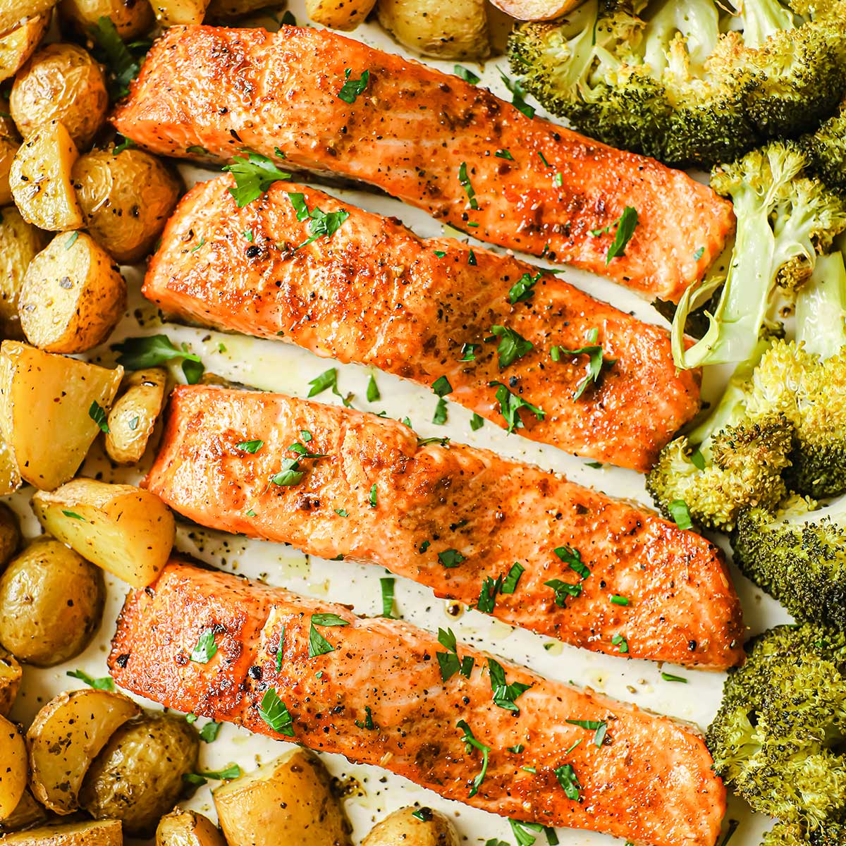 Sheet Pan Baked Salmon and Potatoes-image