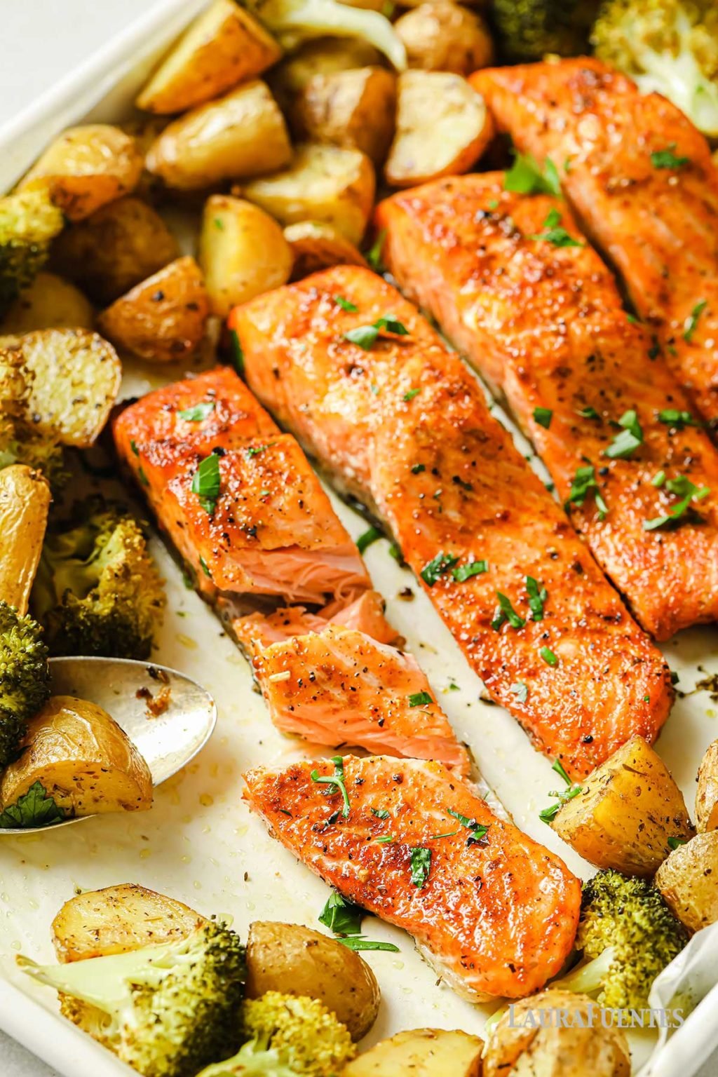 Cajun Baked Salmon & Potatoes Laura Fuentes