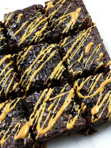 oatmeal brownies cut into squares