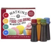 bottles of natural food coloring