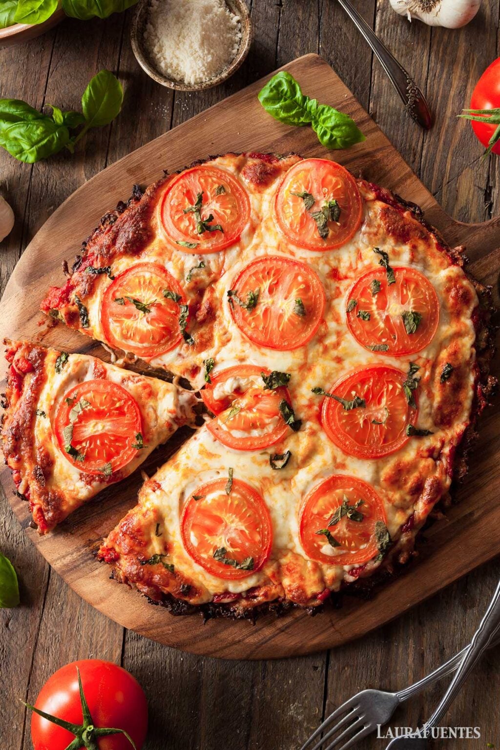 Beginnerfriendly Cauliflower Rice Pizza Crust (video) Laura Fuentes