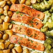 sheet pan salmon and broccoli
