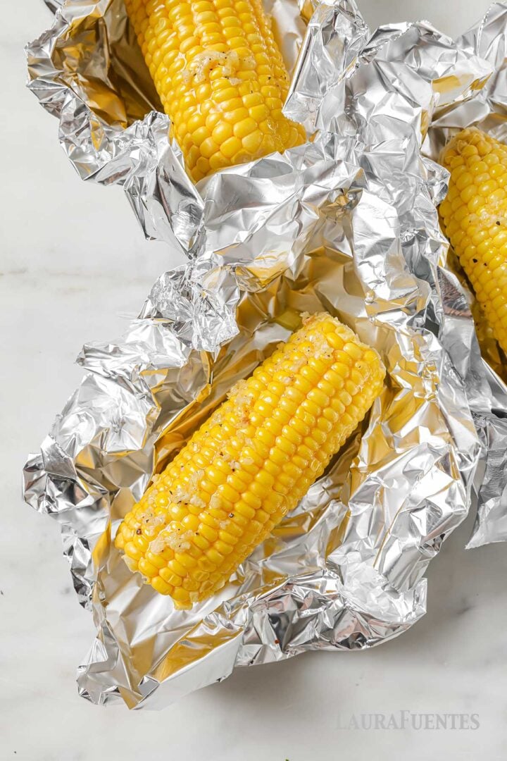 Bake Corn On The Cob In The Oven In Foil