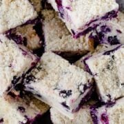 slices of blueberry breakfast cake