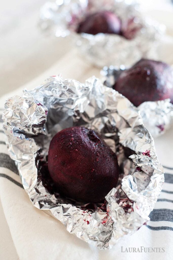 Whole Roasted Beets in Foil {Easy Peel} | Laura Fuentes