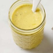 champagne vinaigrette in a jar