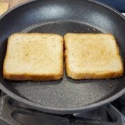 toast in a pan