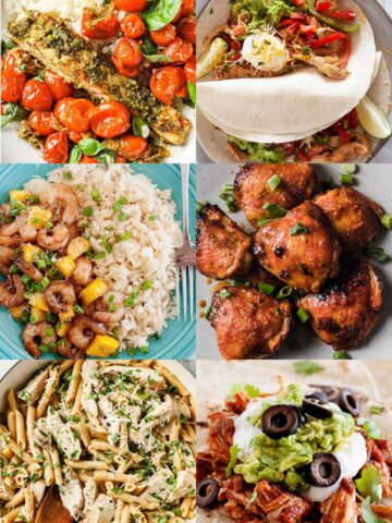 an image collage of tuesday dinner ideas
