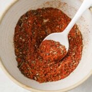 closeup of homemade cajun seasoning in a bowl