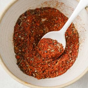 closeup of homemade cajun seasoning in a bowl