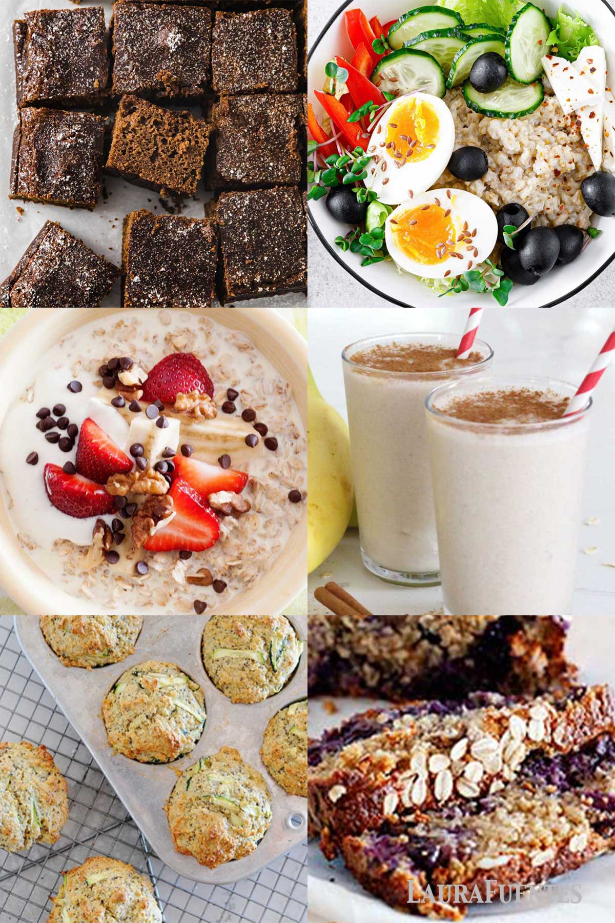 an image collage of recipes with oats