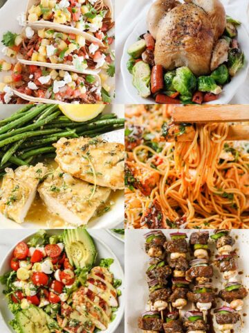 an image collage of sunday night dinner ideas