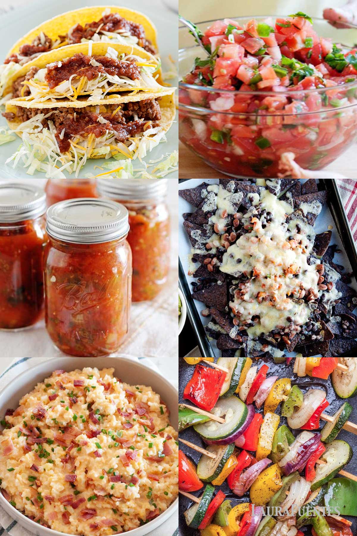 an image collage of the best sides for tacos