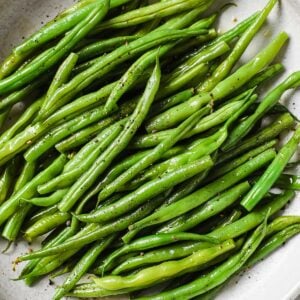 steamed green beans