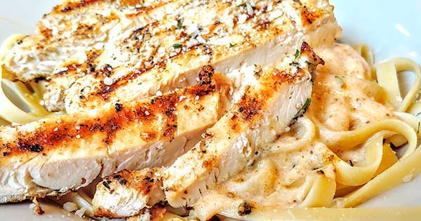 Blackened Chicken Alfredo (Family-Friendly) | Laura Fuentes