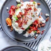 wedge salad on a plate
