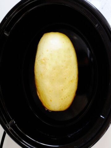 a spaghetti squash in the slow cooker