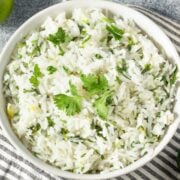 a bowl of cilantro lime rice