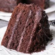 large slice of chocolate cake