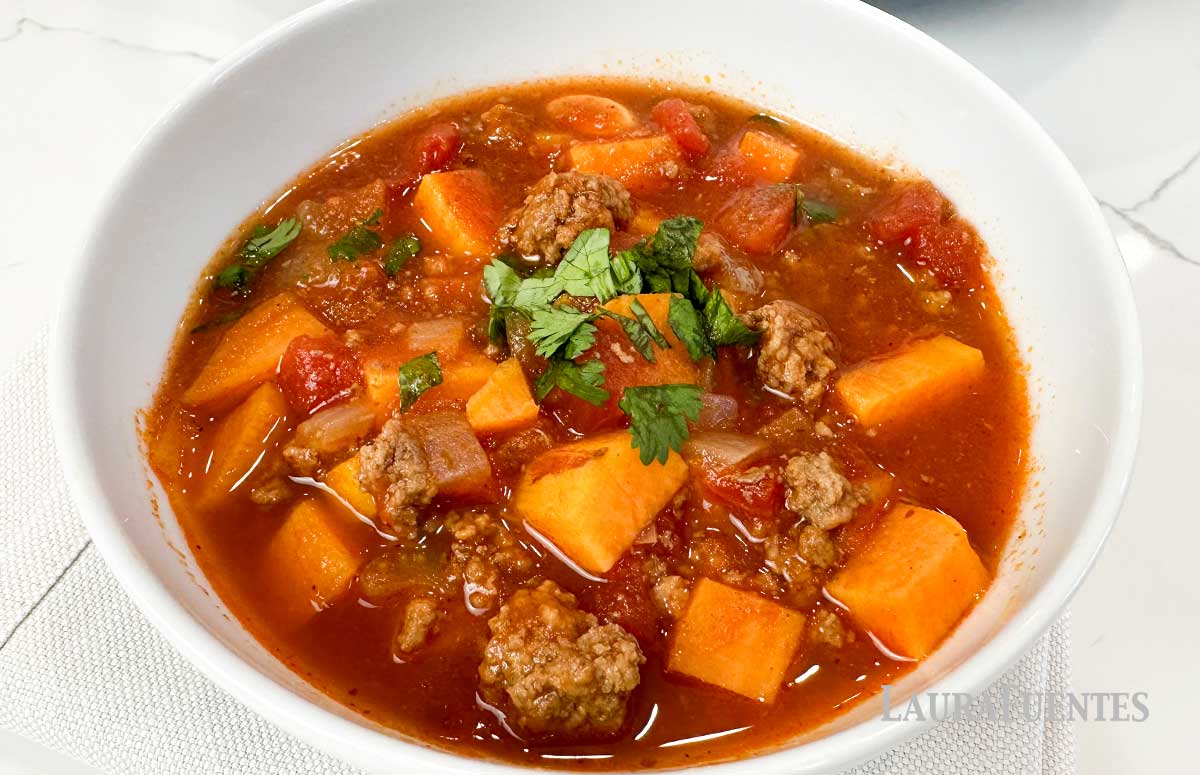 a bowls of sweet potato chili
