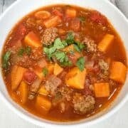 a bowl of sweet potato chili