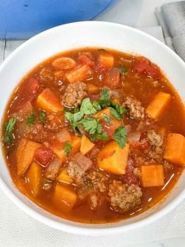 a bowl of sweet potato chili