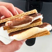two s'mores fresh from the air fryer