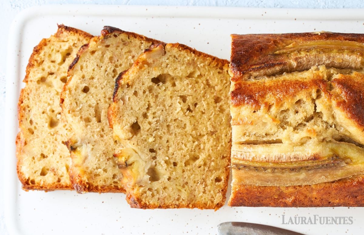 Banana bread made with pancake mix