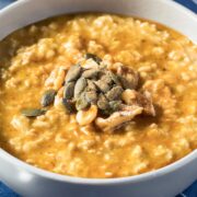 a bowl of sweet potato oatmeal