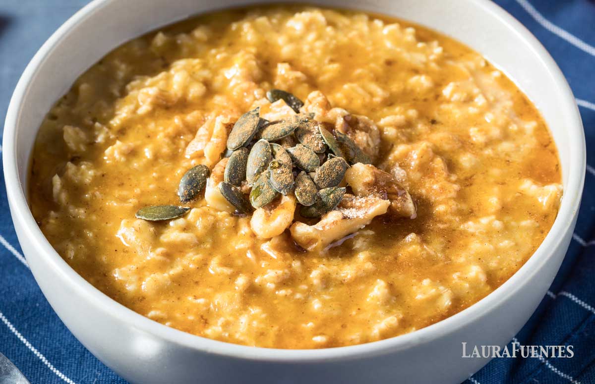 a bowl of sweet potato oatmeal