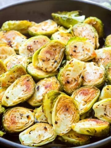 cooked Brussels sprouts