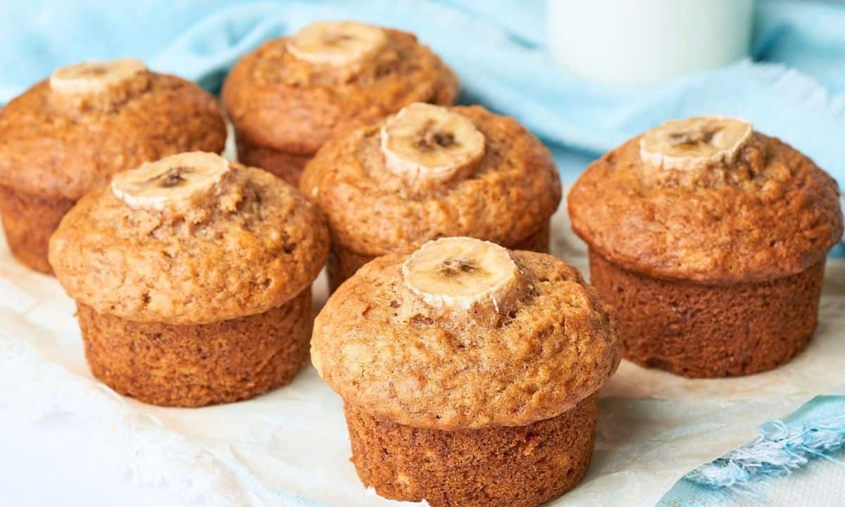six banana cottage cheese mufffins