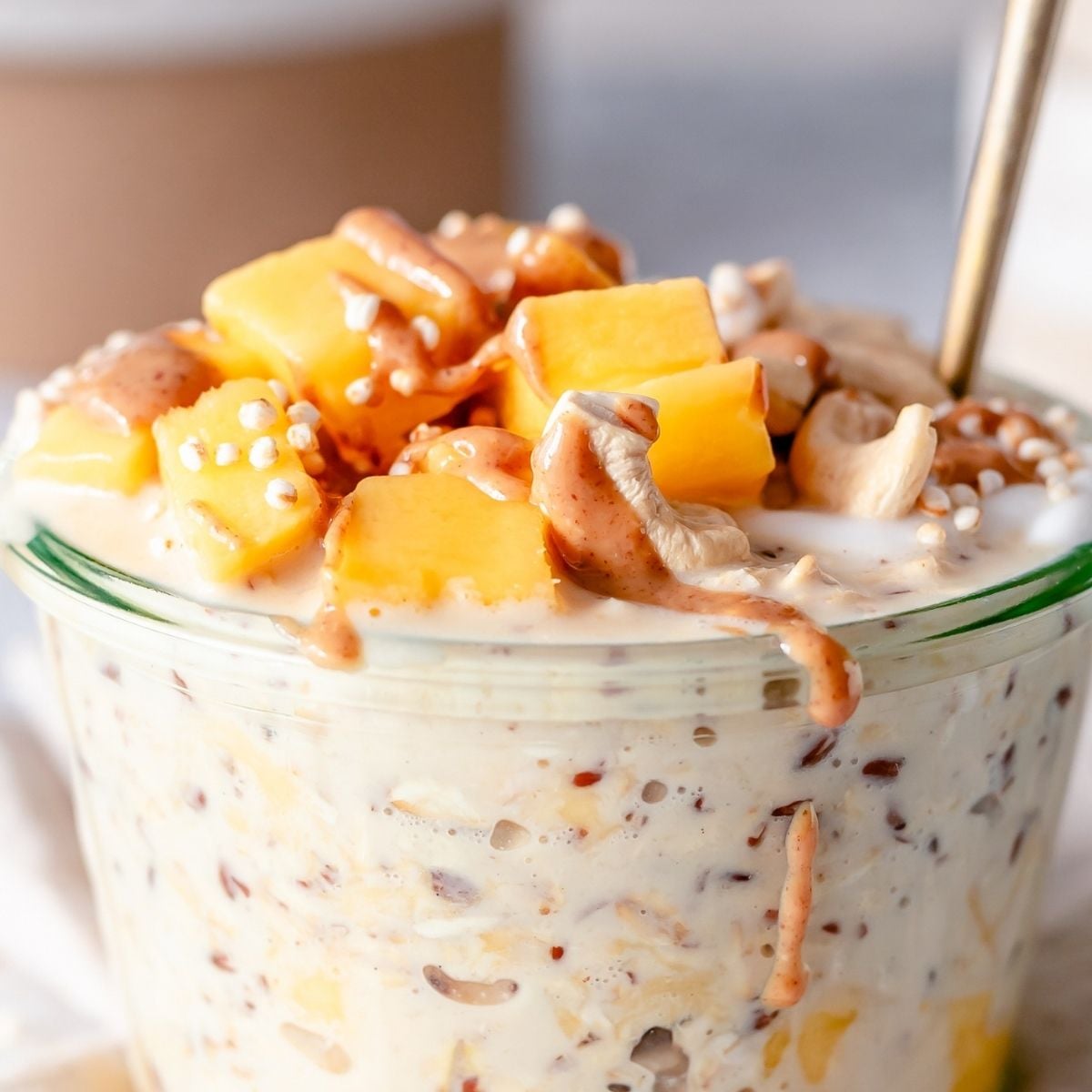 Mango Overnight Oats (Fresh or Frozen Mango)-image