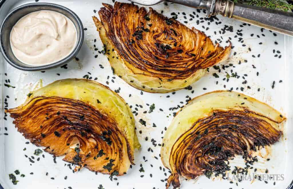 Roasted Cabbage Quarters