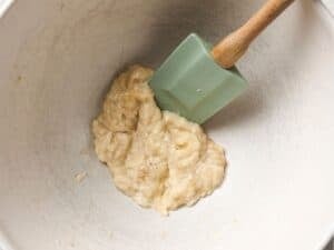 mashed banana in a bowl